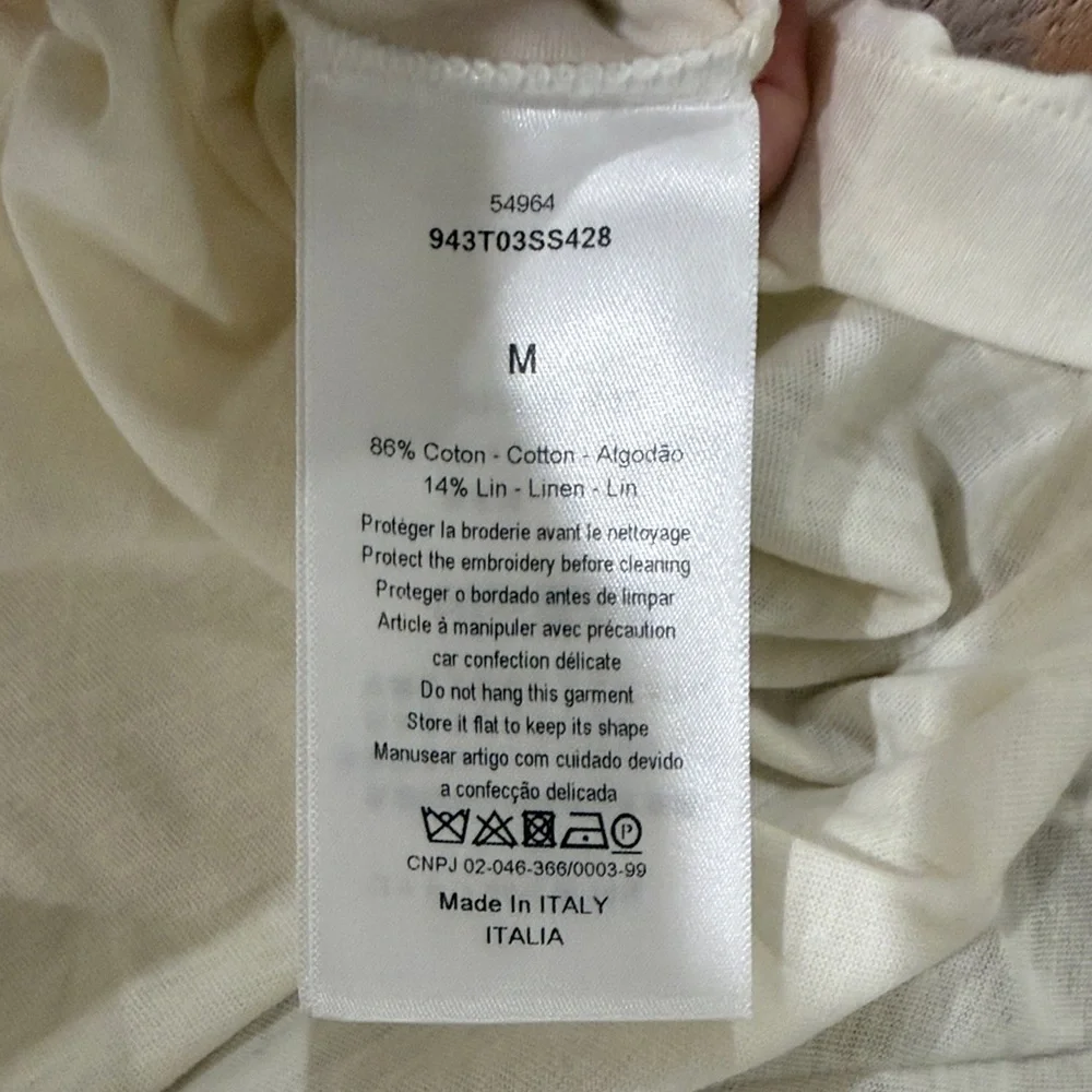 Christian Dior The Subversive Stitch White Tee - Picture 3 of 3